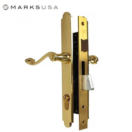 Marks: Ornamental Iron Mortise Locksets Thinline Series, Entry Function, Dbl Cyl,